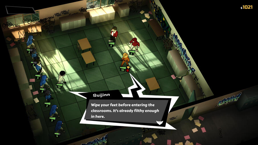 A boss is taunting the main character